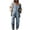 A-Blue525, variant on XIAOCHA Women's Adjustable Straps Denim Overalls Full Length High Waist Jean Jumpsuits Durable Casual Daily Streetwear Overalls