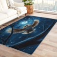 thumbnail image 1 of Owl Rugs for Living Room - 4x5Owl Rug - Wisdom Bird Starry Sky Area Rug - Moon Wild Animal Rugs - Wildlife Carpet, 1 of 7