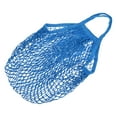 thumbnail image 3 of Uxcell Cotton Mesh Bag, 15x13.8" Reusable Mesh Net String Grocery Bags Organizer Blue, 3 of 6