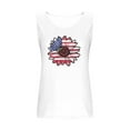 thumbnail image 4 of CFLVAEK 4th of July Tank Top for Women Fashion Sunflower American Flag Graphic Shirts Plus Size Sleeveless Crewneck Tank Tops Independence Day Going Out Tank Tops M, 4 of 4