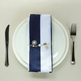 thumbnail image 4 of Balsa Circle 5 Pieces Navy Blue White Stripes 20" x 20" Satin Napkins, 4 of 8