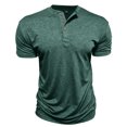 thumbnail image 4 of Men's Casual Henley Shirts Classic Slim Button Short Sleeve Pullover Solid Gym Workout Athletic T-Shirt, 4 of 7