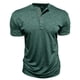 thumbnail image 5 of Tops para hombre, blusas y camisas de manga corta con cuello redondo para hombre, jersey informal de medio botón con cuello redondo y manga corta de color liso a la moda para hombre, top de poliéster, 5 of 8