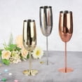 thumbnail image 5 of Unbreakable Stemmed Champagne Glasses, 270ml/9 OZ Red Wine Glass Metal Stemmed Shatter Proof Champagne Flutes，Silver, 5 of 5