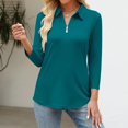 thumbnail image 3 of Seductiva Women's Slim-Fit Short Sleeve T-Shirt Women's 3/4 Sleeve Tops V Neck Button Shirts Casual Basic Tees Blouse Fashion Basic Tees Trendy Tunic Blouses, 3 of 6