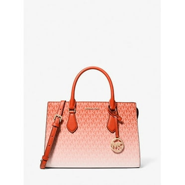 Michael Kors Sheila medium ombré satchel with brand logo- Clay Red