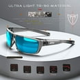 thumbnail image 2 of ATTCL Male Polarized Wrap Sunglasses for Men Sports Fishing Glasses 5001 Clear+Blue, 2 of 7