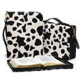 thumbnail image 3 of FOR U DESIGNS Cow Print Bible Bag with Handle Sturdy Bible Protective Carrier Reusable Leather Holistic Leather Bible Bags Personalized Size Large Aesthetic Bible Book Carrying Case, 3 of 7