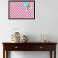 thumbnail image 3 of PinPix 26x18 Custom Cork Bulletin Board Argyle Pink Poster Board Has a Fabric Style Canvas Finish, Framed in Argyle Pink, by ArtToFrames (PinPix-635), 3 of 6