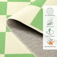 thumbnail image 5 of Lochas Checkered Area Rugs Checkerboard Rug Plaid Carpet for Living Room Bedroom Home Decor,4'x6',Green, 5 of 7
