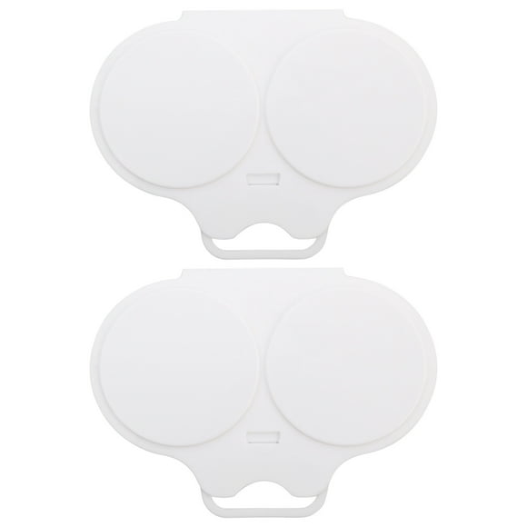 1 Pair Microwave Egg Steamers Plastic Microwaveable Egg Poachers (White)