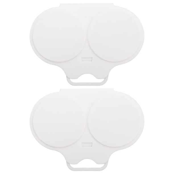 EeaseMX 1 par de vaporeras de plástico para huevos para microondas (blancas)