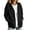 Black, variant on Edvintorg Women's Jackets Loose Zip up Long Sleeve Coat Fall Winter Casual Hooded Outerwear with Pocket Women's Clothes S-2XL Black