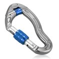 thumbnail image 1 of Lixada Lixada D-Shaped Aviation Aluminum Carabiner with Screw Lock for Rock Climbing, Backpack, and Key Rings - Blue, 1 of 7
