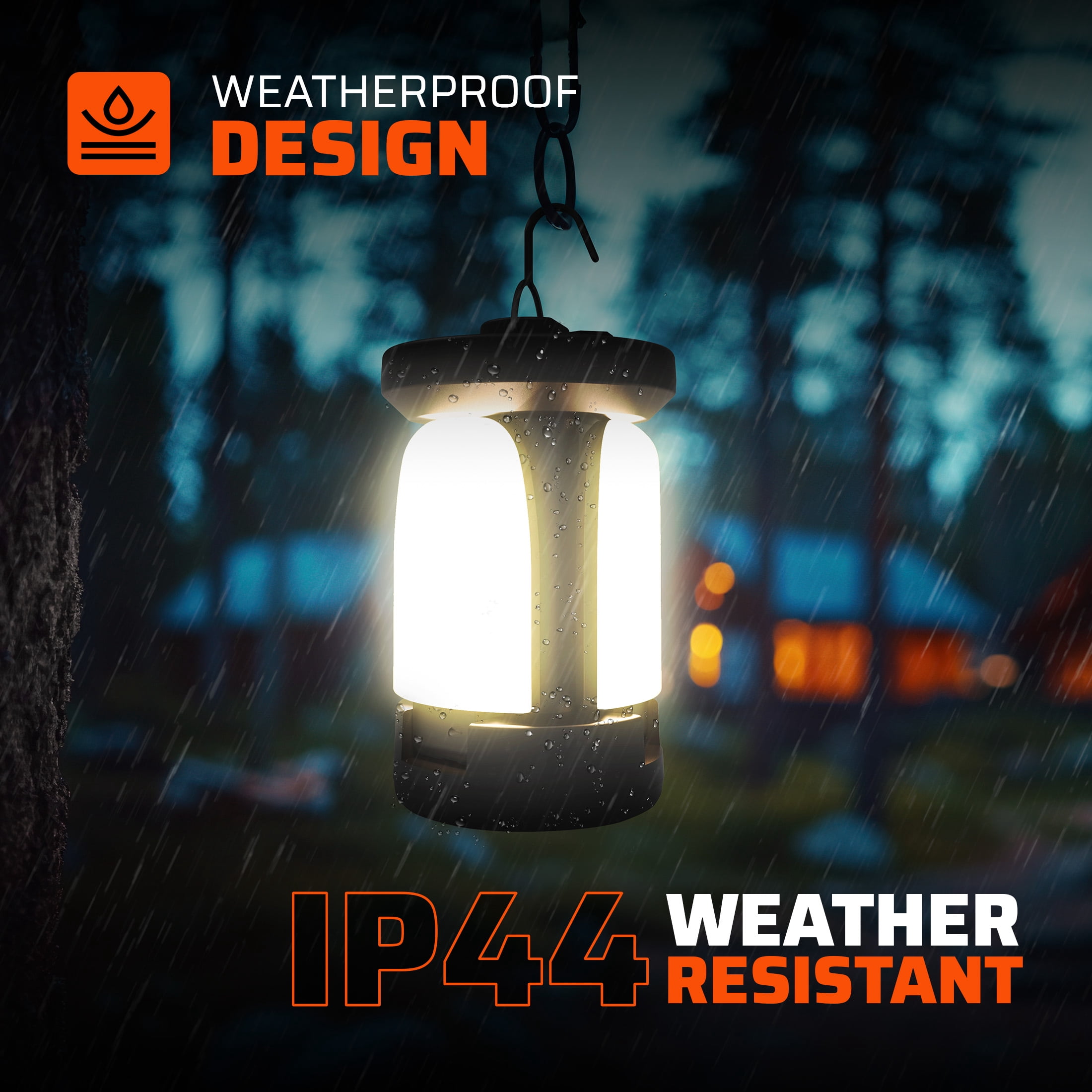 Roamcraft™ Solar-Powered 300 Lumen LED Camping Lantern with Power Bank