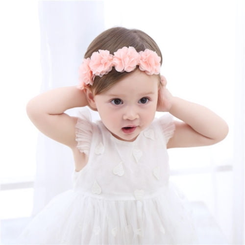 Kmbangi Baby Girl Lace Flower Headband Kids Floral Hair