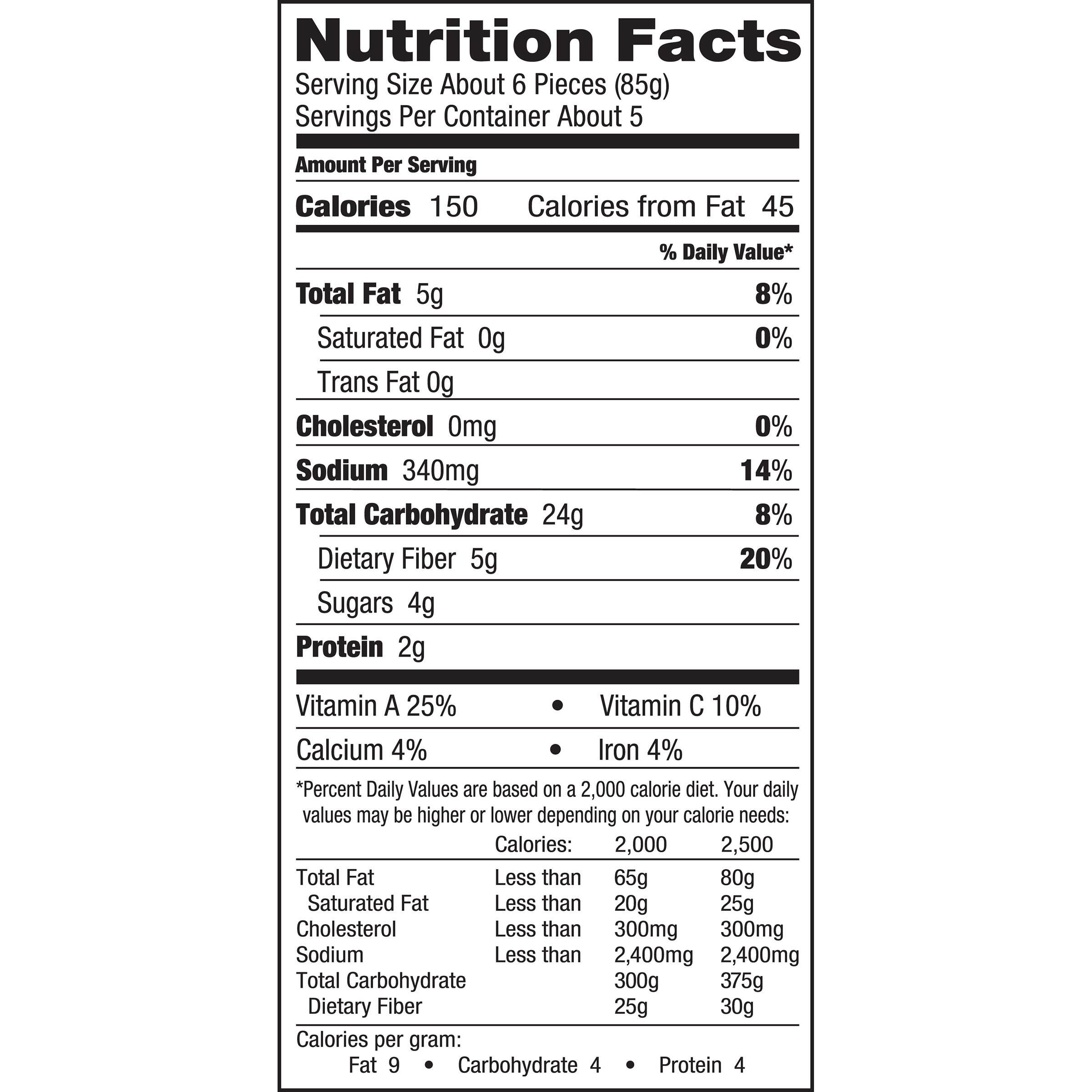 green giant broccoli tots nutrition