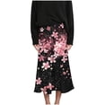 thumbnail image 5 of Gamivast Women's Leopard Print Skirt High Waisted Elastic Waist Flared A Line Flowy Skirt Cute Boho Trendy Casual Beach Office Party Midi Skirt, 5 of 7