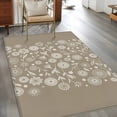 thumbnail image 2 of Hallway Runner Rugs 2.7x5 Ft, Japanese Non Slip Area Rugs for Kitchen Bedroom Entryway, Grey Simple Traditional Flowers Leaves Pattern Washable Carpet Runner Rug Floor Mats for Bedroom Home Decor, 2 of 8