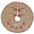thumbnail image 1 of Falda de arpillera Amajoy con forma de copo de nieve blanco, 76 cm, para árbol de Navidad, 1 of 7