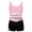 Pink, variant on TiaoBug Kids Girls Gymnastics Athletic Tracksuit 2 Piece Outfits Dance Sport Tank Tops and Shorts Set Light Purple 10