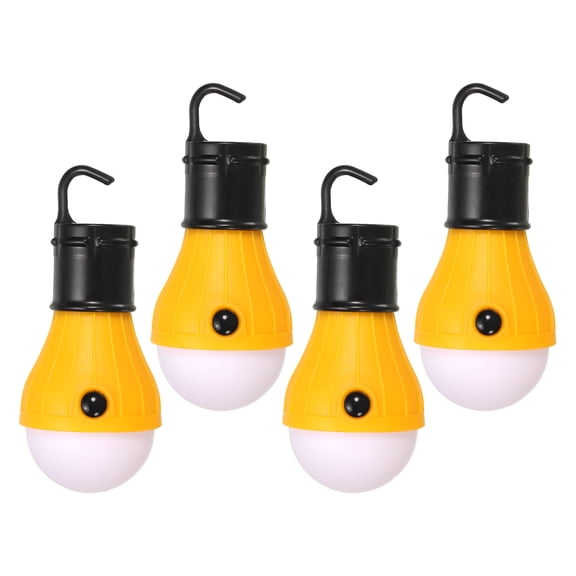 Uxcell Tent Lantern, 4 Pack Camping Light LED Camping Lantern, 4.72" x 2.05", Yellow