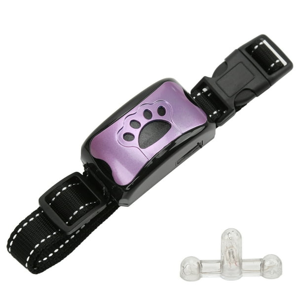 Puppy Vibration Collar Rechargeable Dog Bark Collar Sensitive 300mAh Battery For Medium Dogs Pearly Purple