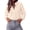 Beige, variant on Women's Floral Embroidered Button Down Shirts | Ladies Dressy Fall Blouses, Long Sleeves, Ruffle Neck, Elegant Boho Eyelet Tops for Work, Business & Spring Casual Outings