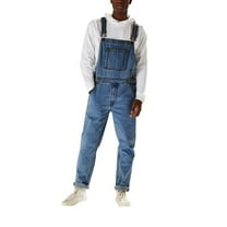 LYXSSBYX Adjustable Strap Multi Pocket Denim Overalls (Men's)