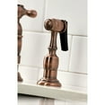 thumbnail image 2 of Kingston Brass Heritage Bridge Kitchen Faucet with Brass Sprayer, 2 of 5