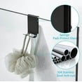 thumbnail image 4 of Negro 2 uds gancho para toalla de ducha sin perforación ganchos para puerta de baño de acero inoxidable aptos para vidrio de 4-10mm de espesor, 4 of 5