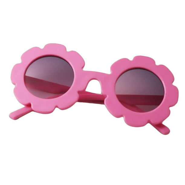 Gafas de sol polarizadas para niños, gafas con diseño de flores para bebés y niños pequeños. Rosado