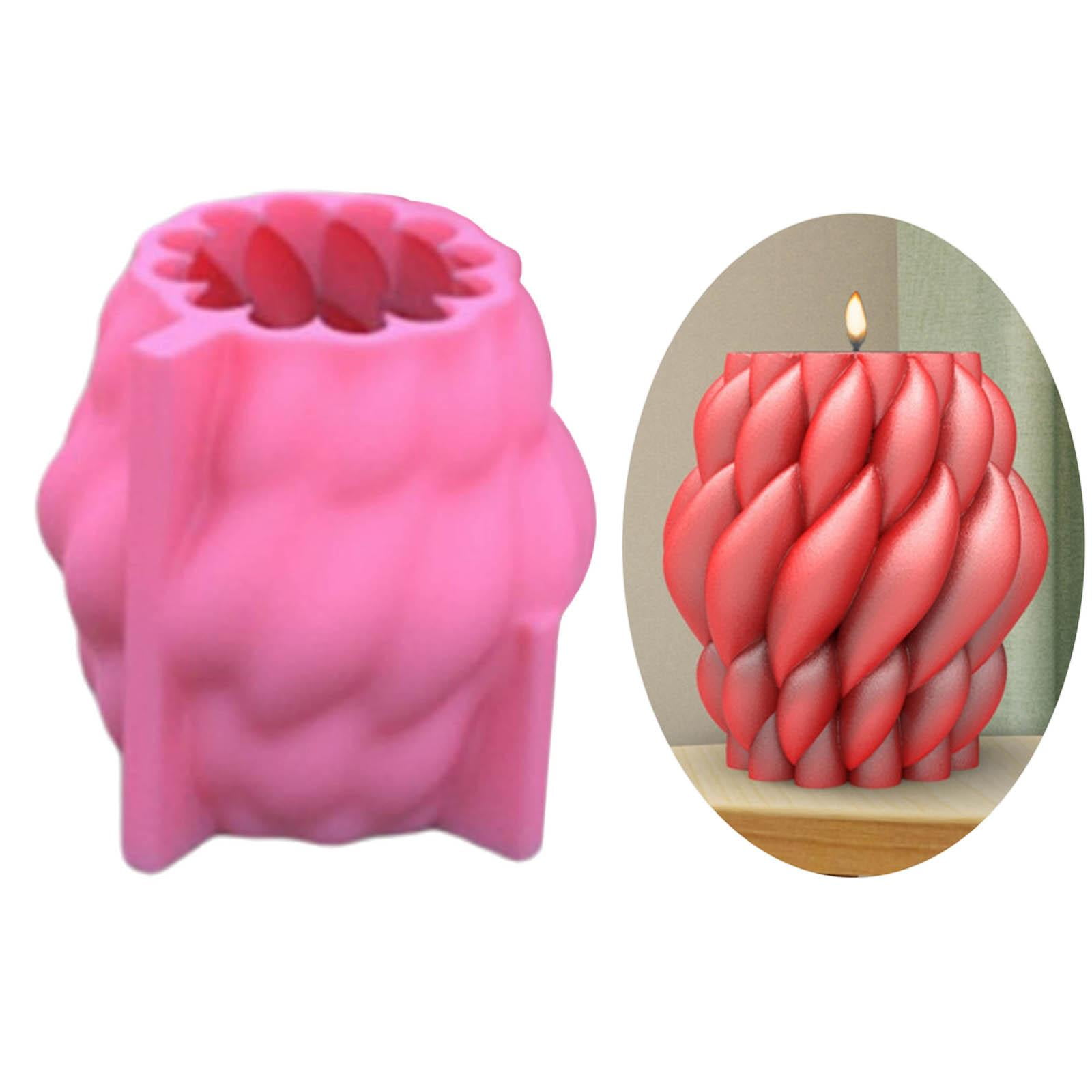 FVDPWYE Geometric Pillar Candle Mold Scented Candle Making Resin Plaster Mould Wax Molds