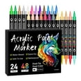 thumbnail image 1 of simhoa 24 Pieces Acrylic Paint Markers Colored Acrylic Paint Pens Marking Pens for Wood, 1 of 8