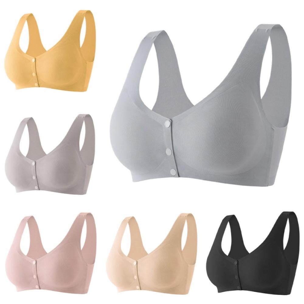 Front Button Bra,Front Closure Sports Bras Women Cotton Ultra Soft Cup