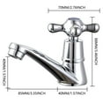 thumbnail image 3 of Single Faucet, Basin Faucet with Cross Handle, Alloy 96 Wheel Basin Single Cold Countertop Faucet, Faucet Bathroom Taps, Cold Water Tap, Bathroom Basin Mixer Tap Single Lever Faucet, 3 of 8