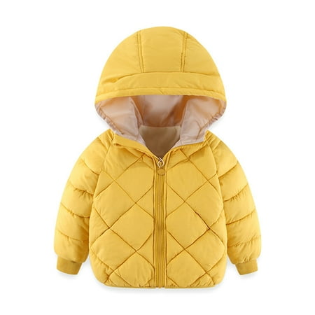

BULLPIANO Kids Boys Girls Warm Coat Hooded Thick Jacket Kids Baby Winter Snowsuit Puffer Outerwear 2-7Y