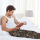 thumbnail image 5 of Fotbe Mushroom Garnish Pantalones de Pijama para Hombre, Pantalones de Dormir, Pantalones de Casa con Cintura Ajustable y Bolsillos-Small, 5 of 6