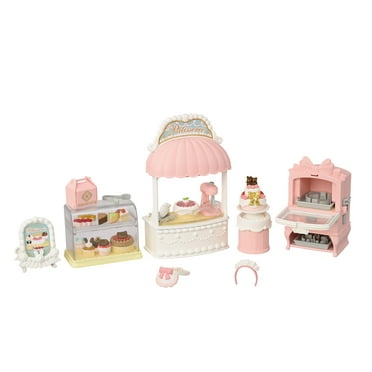 Calico Critters Village Cake Shop Starter Set, Dollhouse Playset with Furniture and Accessories
