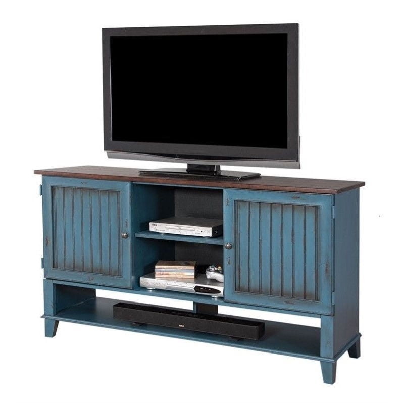 Martin Furniture Ellington Deluxe TV Console in Blue