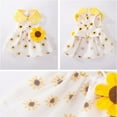 thumbnail image 4 of Dinheiro Vestido para Perros Vestidos para Cachorros Suaves y Transpirables Elegante Vestido de Princesa con Encaje Floral para Mascotas con Girasol para Perros pequeños Vestidos para Perros Vestidos, 4 of 8