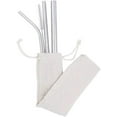 thumbnail image 1 of Ensemble de Paille en Acier Inoxydable portable Réutilisable (Argent (3 Pcs Paille + 1 Brosse + 1 Sac)), 1 of 6
