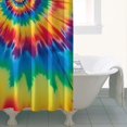 thumbnail image 4 of Colorful Rainbow Tie Dye Spiral Pattern Shower Curtain 36"x72" ,Bathroom Decorative Shower Curtains Set with 12 Hooks,Modern Waterproof Washable Shower Curtain, 4 of 6
