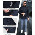 thumbnail image 5 of Lavenicole Winter Jackets for Men Fleece Lined Cotton Outdoor Winter Cargo Coats with Multi Pockets Navyblue 2XL, 5 of 6