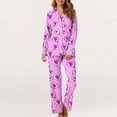 thumbnail image 4 of Tidyack,Women's Valentine's Pajama Set, Soft Cotton Blend, Side Pockets + Adjustable Straps, Floral Print Design, For Daily Relaxation, Sleepwear, Comfortable Home Wear, Nightwear, Lounge Gear\, 4 of 9