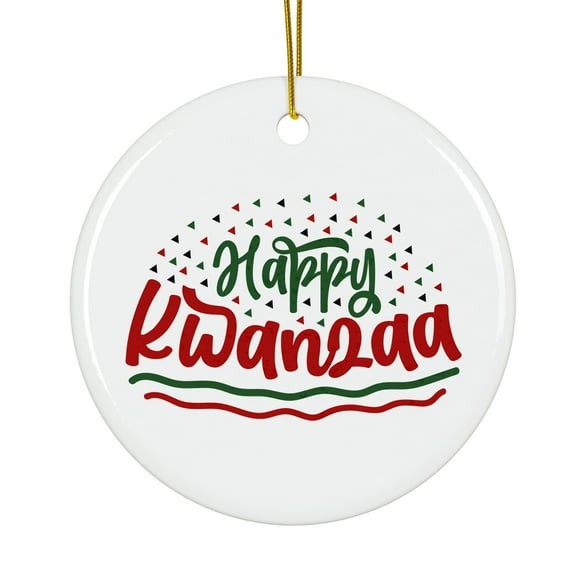 Happy kwanzaa Magical Season Treasure For Gifts And Surprises Hanging Round Ornament