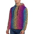 thumbnail image 2 of Hoodies for Men - Leopard Neon Rainbow Gradient Long Sleeve Comfrt Men'S Fashion Hoodies & Sweatshirts, Sweatshirts for Men Hoodies Pullover Clothing Clothes with Pouch, 2 of 7