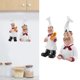 thumbnail image 5 of Gancho, Colgador De Pared Patrón De Chef De Dibujos Animados Pulido A Mano Para Entrada Para Cocina Octpeak BS079/080, 5 of 8