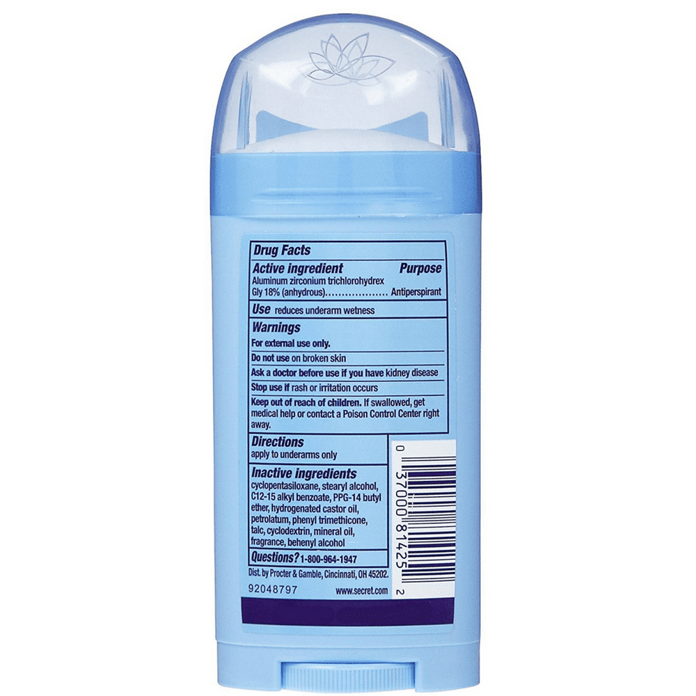 Secret Invisible Solid Antiperspirant & Deodorant, Clean Lavender 2.60 oz