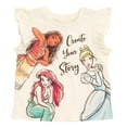 thumbnail image 3 of Disney Princess Moana Rapunzel Belle Tank Top and Satin Skirt Outfit Set Toddler to Big Kid, 3 of 5